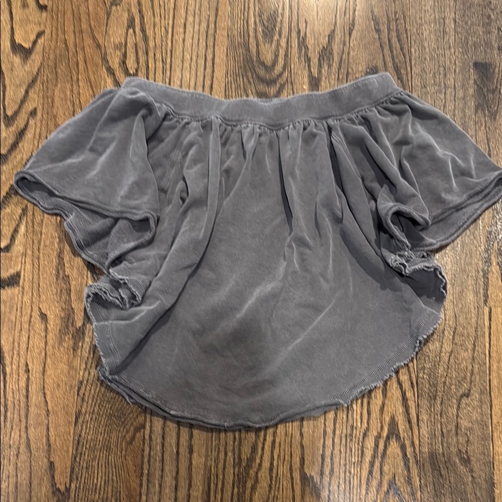 Free People Off Shoulder grey sweatshirt